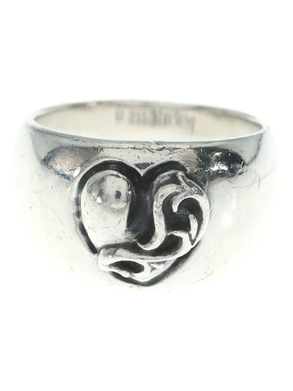 Chrome Heart in Band Ring Silver
